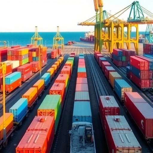 陆海新通道国际铁海联运班列突破900班(图1)