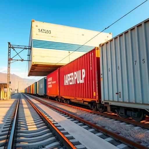 “兰州号”中欧纸浆专列抵达兰州新区，历时19天(图1)