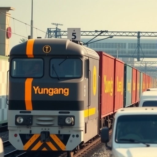 大同首列“云冈号”中欧(亚)班列顺利抵达塔什干(图1) 大同首列“云冈号”中欧(亚)班列顺利抵达塔什干(图1)