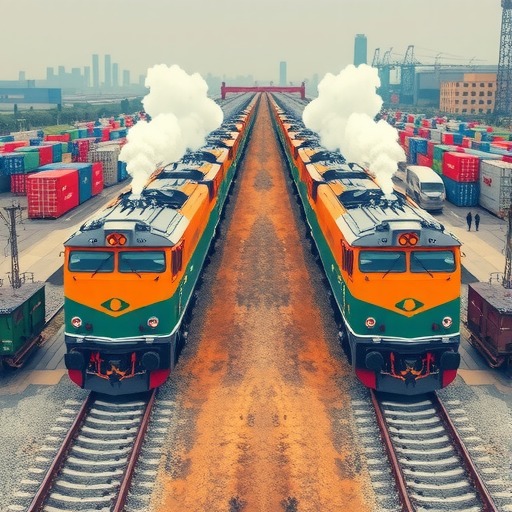 中欧班列（沈阳）实现双列同步首 发(图1)