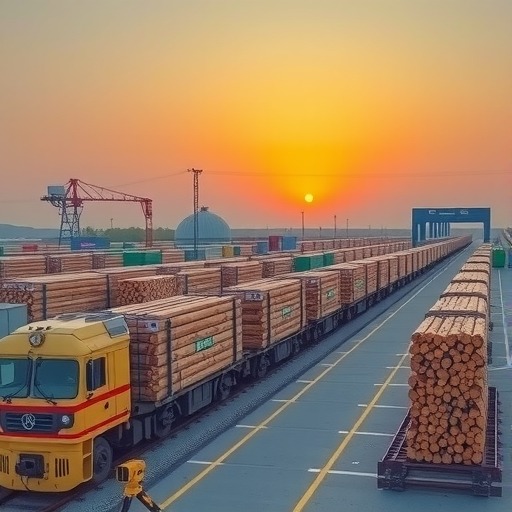 木材专列（俄罗斯到长沙）成功抵达，历时22天(图1)