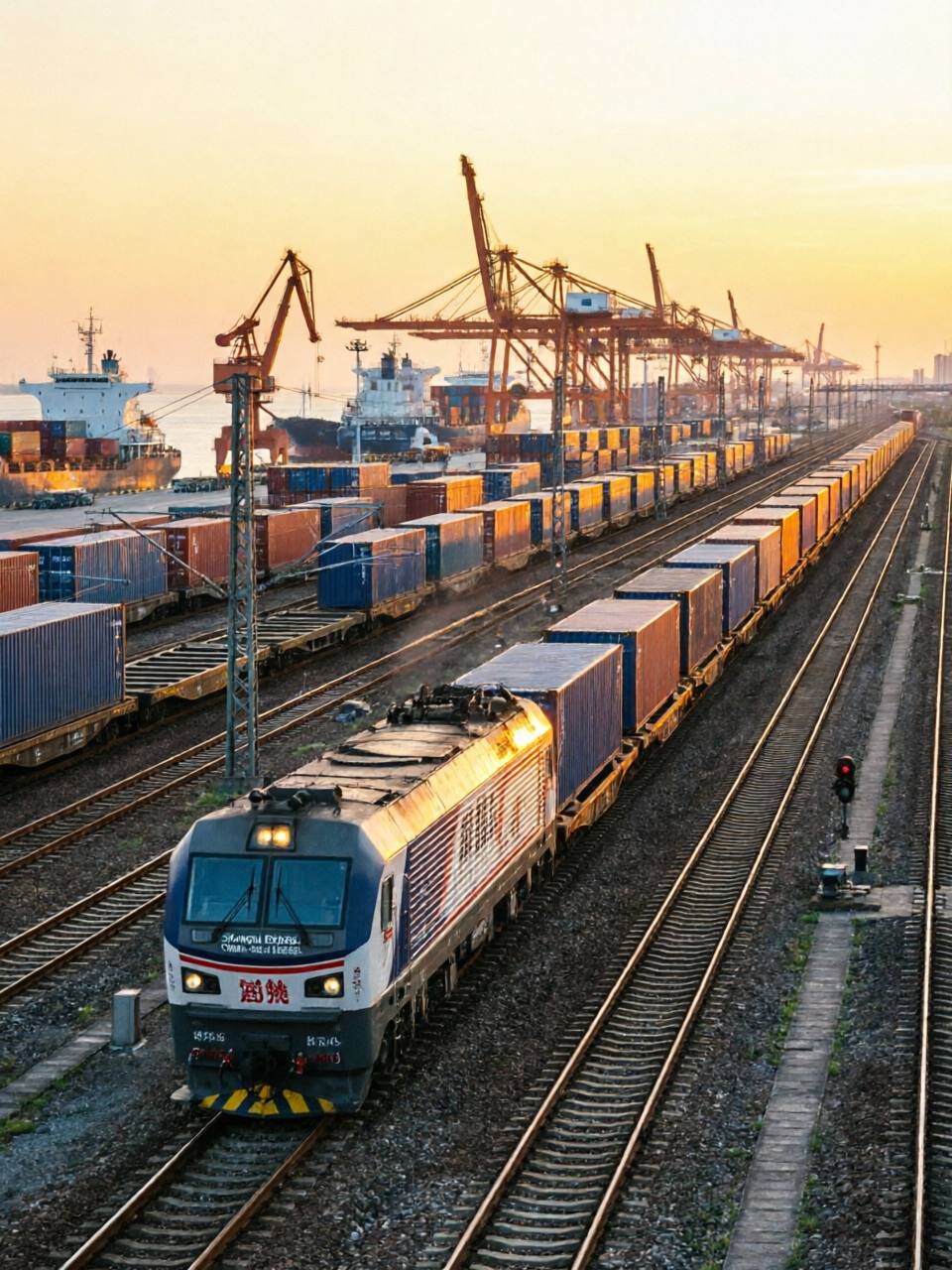 上海始发至德国汉堡！“上海号”中欧班列今日首 发(图1)